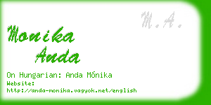 monika anda business card