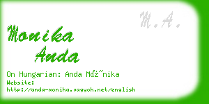 monika anda business card